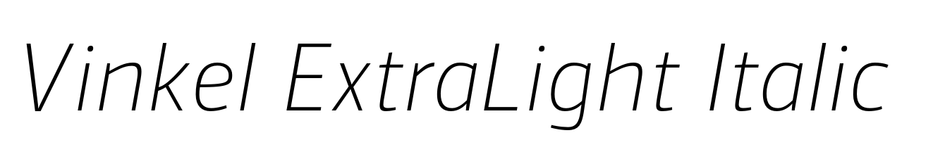 Vinkel ExtraLight Italic
